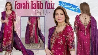 Farah Talib Aziz Bita Magenta Kurta | Handmade Wedding Wear | Pakistani Bridal Dresses | Party Wear