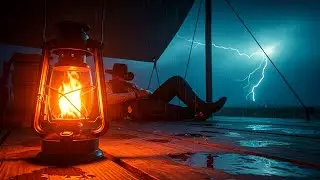 Hiding from the Lightning on a Quiet Ranch Porch with Arthur | RDR2 ASMR Thunder Real