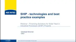 Webinar - Financing Solutions for Solar Heat in Industrial Processes (SHIP)