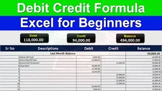 Journal Entries with Excel Formulas | Debit Credit Formula Excel | Advanced Excel #exceltutoring