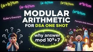 Modular Arithmetic 🔥 DSA One Shot (Telugu) | Why Mod 10^9+7?