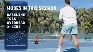 Nisplay Y1 App Modes on Court: Baseline, Toss, Overhead & 2-Line (Solo + Partner