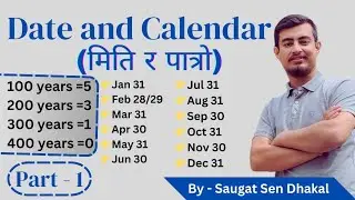 Date and Calendar (मिति र पात्रो) Part - I