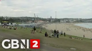 View of Bondi Beach as a ceremony marks one week since the attack took place