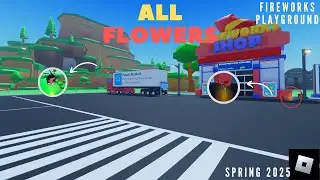 All 10 flower locations in Roblox Fireworks Playground! (Quest)