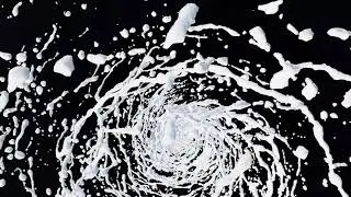 white ink water liquid splash effect animation