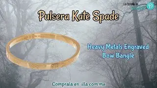 Pulsera Kate Spade Heavy Metals Engraved Bow Bangle