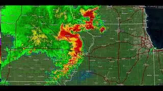Iowa/Illinois Derecho 8/10/20 Time Lapse Davenport Iowa Radar