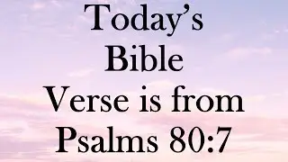 Today&rsquo;s Bible Verse is from the book of Psalms 80:7