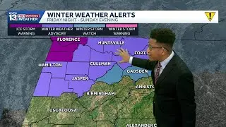 Ice Storm Warning: Alabama's weather forecast includes warnings for Colbert, Lauderdale, & Franklin
