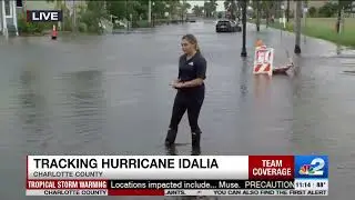 Streets flooding in Punta Gorda after Hurricane Idalia