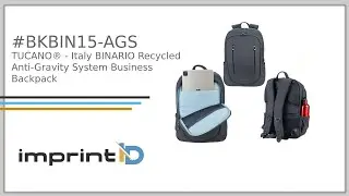 TUCANO&reg; - Italy BINARIO Recycled Anti-Gravity System Business Backpack #BKBIN15-AGS