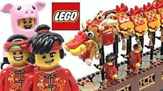 Rare LEGO Chinese New Year Dragon Dance review! 2019 set 80102!