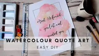 How To: Easy Watercolour Background And Calligraphy | QalbCalligraphy
