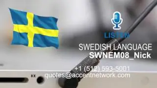 Swedish Voice Over Talent - SWNEM08 Nick
