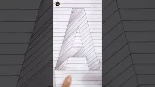 How to draw 3D Hole of Letter A | 3D Illusion | Drawing Letter A with Pencil | Creative Mind |