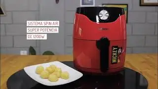 Produto Disney Shopee - Fritadeira Air Fryer Funny Mickey Disney 3L Mallory