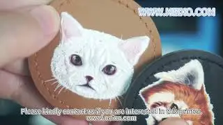 Print on leather printer leather printing machine custom keychain emboss effect A4 UV Printer