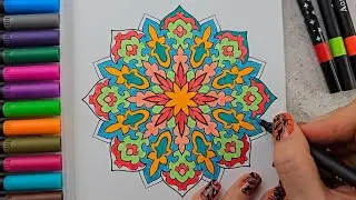 Adult Mandala Coloring ASMR 🌿 | Deep Meditation & Relaxing Art Process