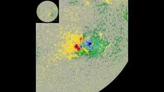 HMI Colorized Magnetogram During Oct 25th X Class Flares Sunspot AR12192