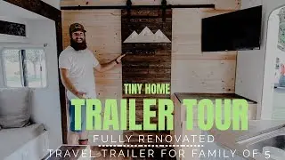Bunkhouse Trailer Renovation! Custom woodwork. SOLD!
