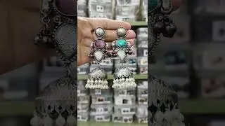 Hand Crafted Silver Look Alike Jhumka Earrings | We Are Manufacturers And Wholesalers Of Jewellery