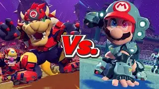 Mario Strikers Battle League - Bowser (Rockets) Vs. Mario (Bolts)