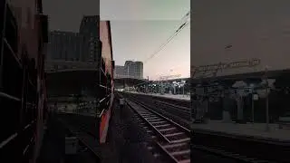 Where the tracks meet the twilight. #RailwayVibes #EveningVibes #TracksideViews #AestheticShots