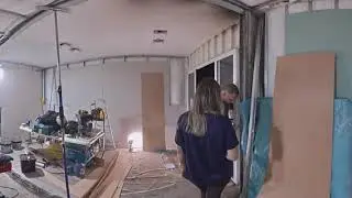 finalizando porta de vidro suite