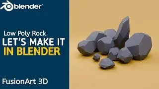 How to Create Stylized Low Poly Rock Tutorial in Blender
