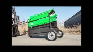 Wheeled Gasoline Petrol Mini Topsoil Rock Dirt Vibratory Screen #screening #farming #construction