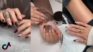 BROWN NAIL INSPO| BROWN NAIL TIKTOK COMPILATION 🤎🧸