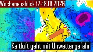 UNWETTER durch GL&Auml;TTE am MONTAG⚠️ - Danach UNWINTERLICH und wechselhaft - Wochenausblick 12-18.01.26