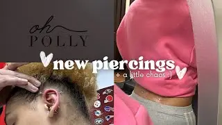 come with me to get piercings: back dermals & industrial+a sneak peek into my birthday chaos