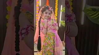 Happy Janamashtmi ... Radhe Radhe🙏🏻 Radha Dress Up Lil girl #cutebaby #radhakrishna #janmashtami