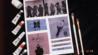 BTS-[purple moodboard painting] 💜 begin with me...