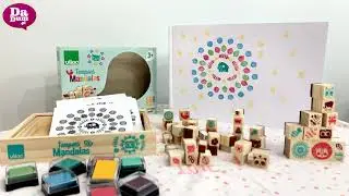 Drewniane stempelki Mandala 64 sztuk dla dzieci +4, marka Vilac  #shorts