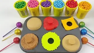 Satisfying Video I How to make Princess Lolipops in to Pool AND Rainbow Painted Cutting ASMR