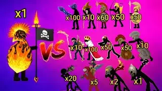 All Units vs Pyroblaze X Spartan 🔥 | Ultimate Epic Battle | Stick War Legacy