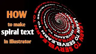 how to make spiral text design | illustrator tutorial