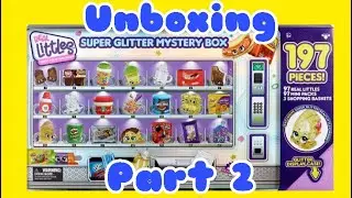 Shopkins Real Littles Super Glitter Mystery Box Unboxing Opening