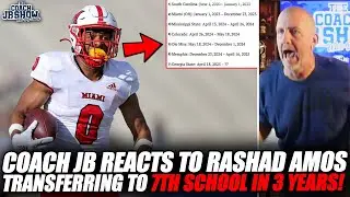 Coach JB Reacts To Rashad Amos Transferring To 7TH SCHOOL IN 3 YEARS...