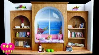Cozy Library, DIY Miniature Model House From Scratch