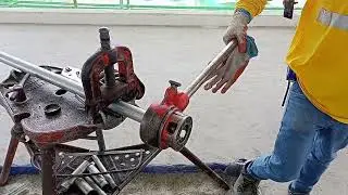 How to thread conduit pipe