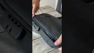 ASMR unpacking Men's small anti-theft sling bag USB chest sling waterproof backpack black