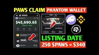 Paws Launched on Phantom Wallet| Paws Airdrop Price Prediction|Paws Airdrop New Update|Paws New Task