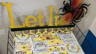 Bee two-tier wire basket.