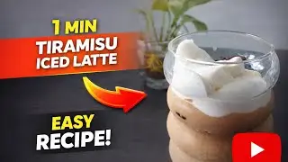 Home made iced tiramisu latte 