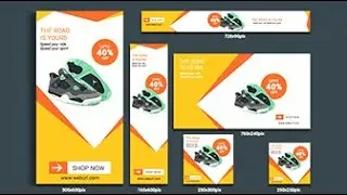 Google Ad Banner Design In Adobe Photoshop cc Tutorial