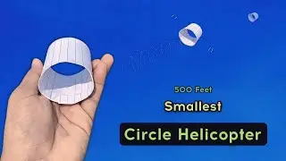 Smallest circle plane (flying), how to make new flying circle, paper circle toy, notebook helicopter